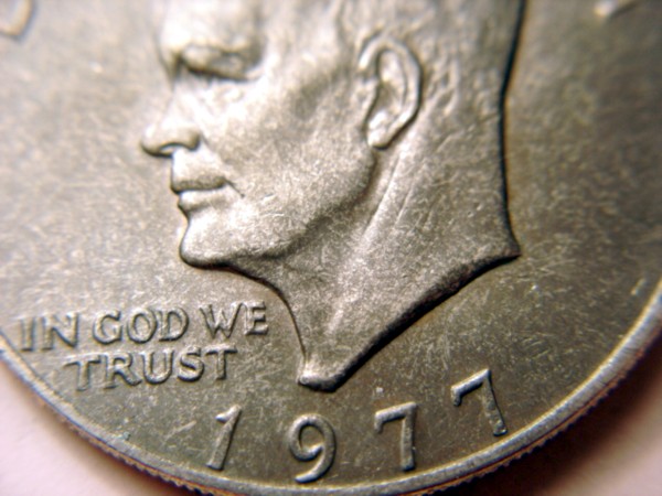 1977-P-Eisenhower-Dollar--Improperly-Annealed
